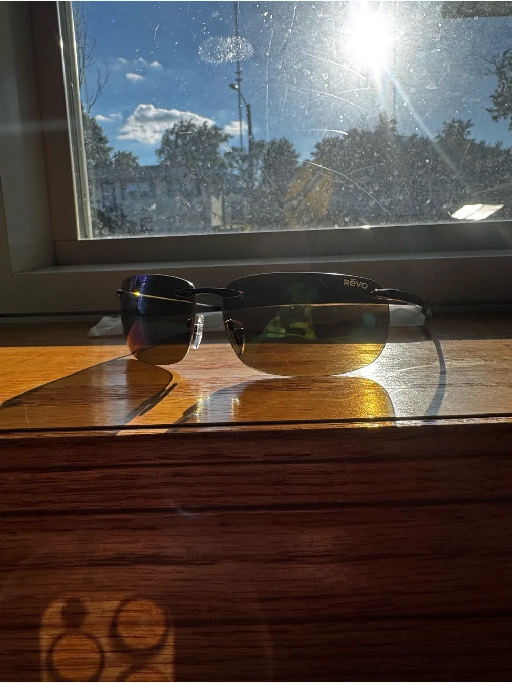 Revo Descend Z (RE1170-00-GN) Rimless Polarized Green Mirror, No Case, Like New